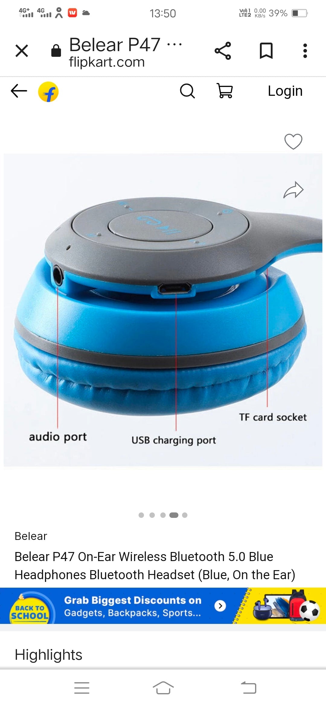 Dbeats Head Phones P47
