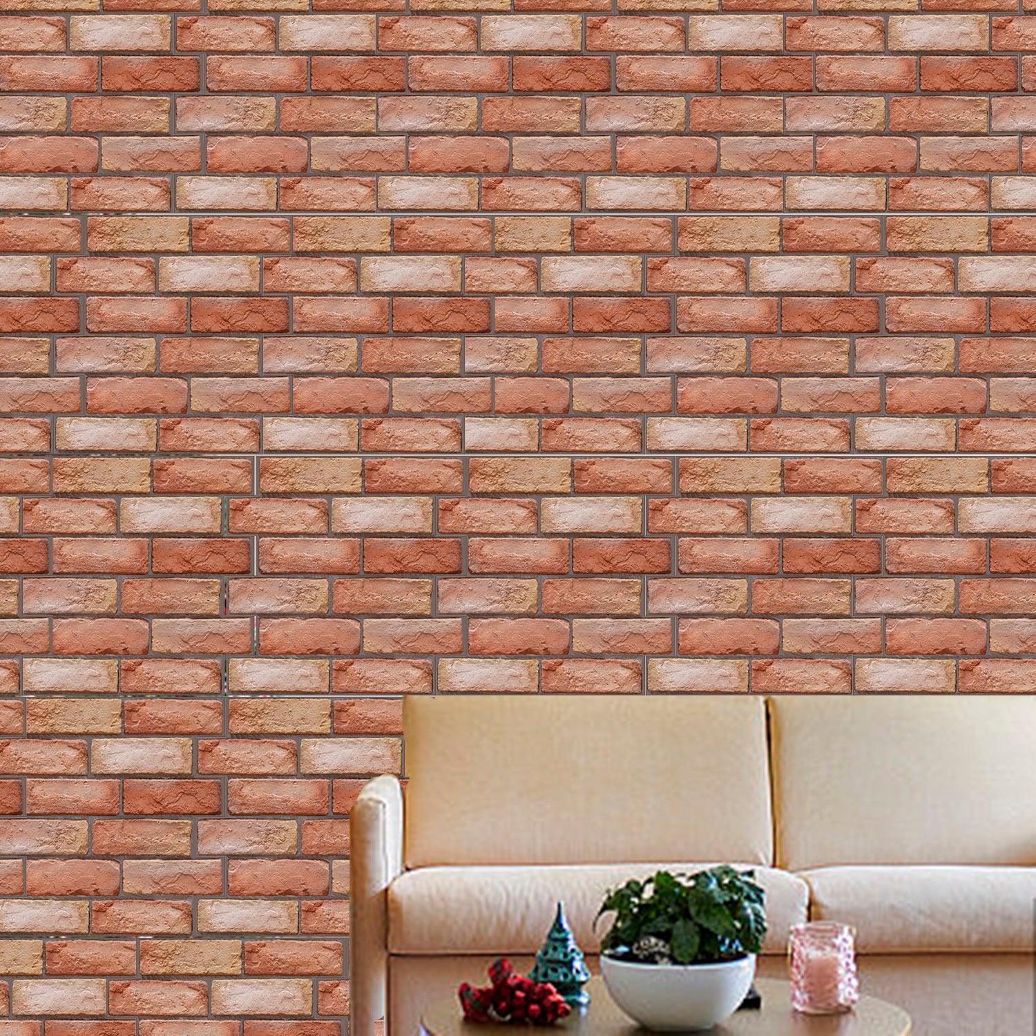Brown Brick Wall Stickers