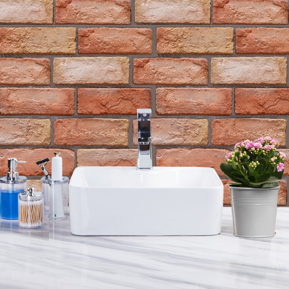 Brown Brick Wall Stickers