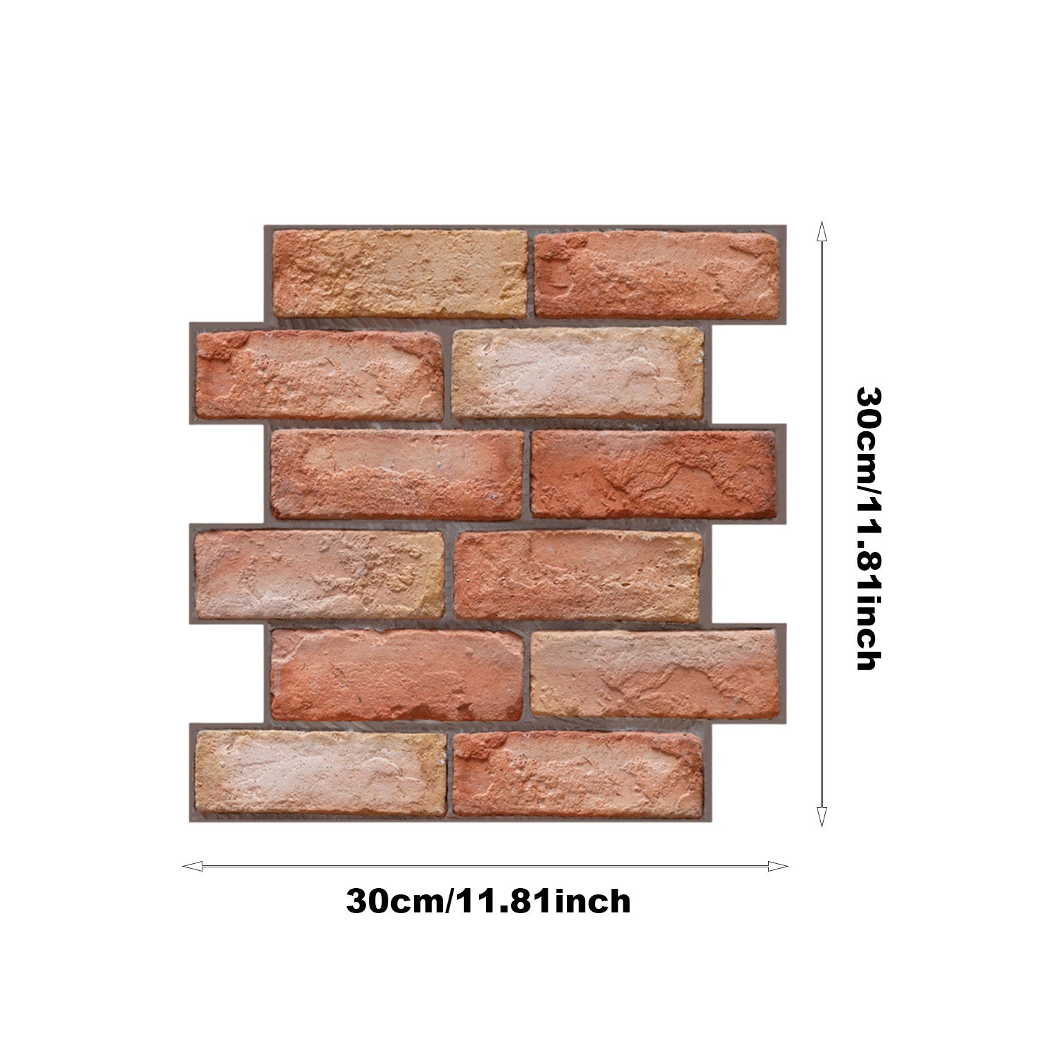 Brown Brick Wall Stickers