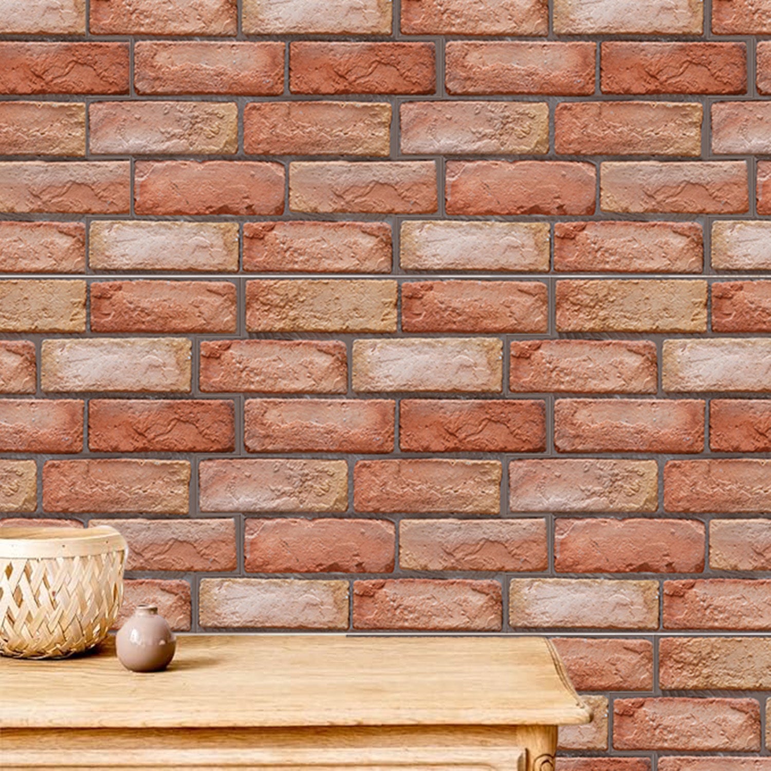 Brown Brick Wall Stickers